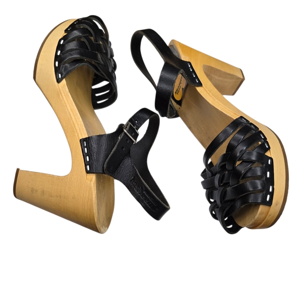 Swedish Hasbeens Black Heels 37 - Picture 4 of 10